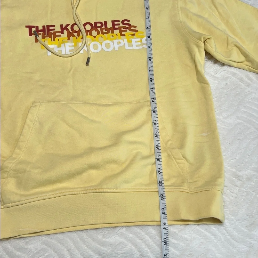 The Kooples Graphic Logo Hoodie Yellow Unisex Size S